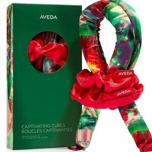 🎅🏻 SALE! AVEDA Multicolor Heatless curler and Red Scrunchies Set new no box